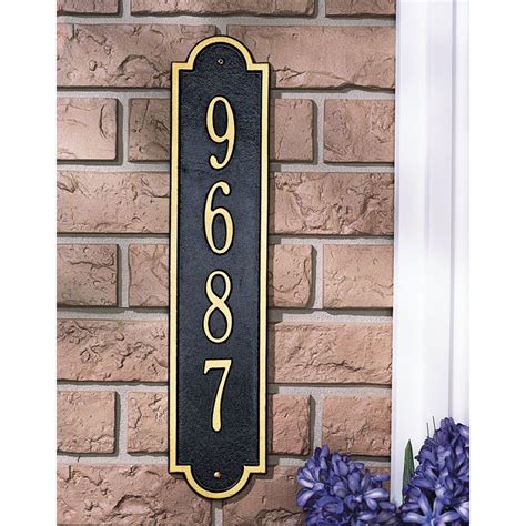 vertical house number signs plaques